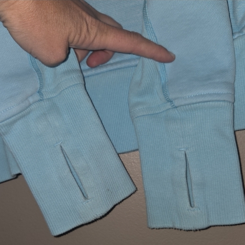 Lululemon Scuba Light Blue Zip-Up Hoodie Size 6 - Picture 5 of 9